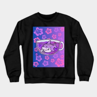 Floral Shark Tea Crewneck Sweatshirt